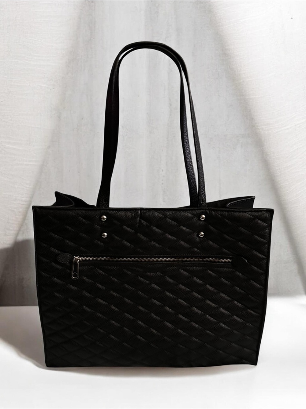 Rebecca Minkoff Black Quilted Tote Bag - Classic Women's Shoulder Bag